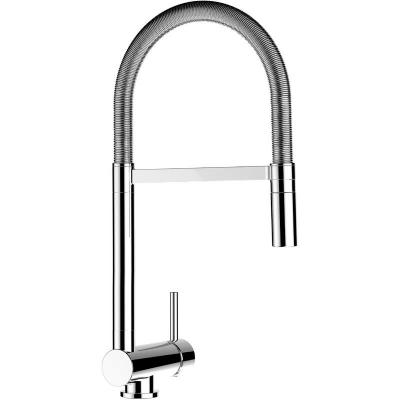 VIZIO Robinet de cuisine chrom&eacute; rabattable sous fen&ecirc;tre 60mm, douche 2 jets d&eacute;tachable
