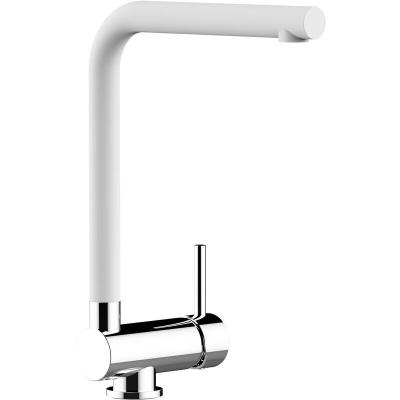 VIZIO M&eacute;langeur &eacute;vier cuisine rabattable 6 cm bec blanc pivotant