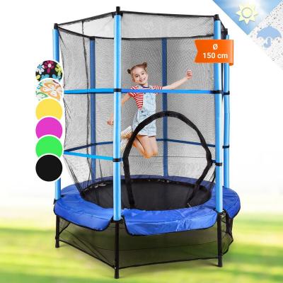 KLARFIT Rocketkid trampoline 140cm filet de s&eacute;curit&eacute; bleu