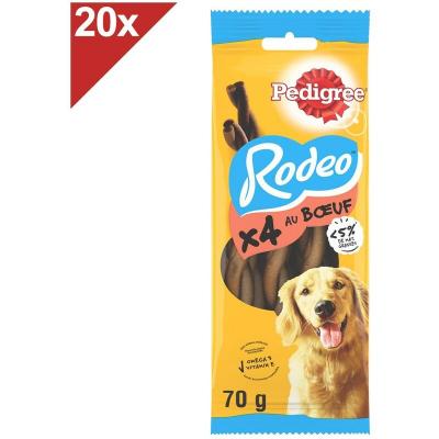 PEDIGREE Rodeo R&eacute;compenses au boeuf pour chien 80 friandises (20x4) - 