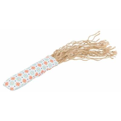 TRIXIE  - Jouet Rouleau avec Franges en Tissu et Jute pour Chat - 20cm
