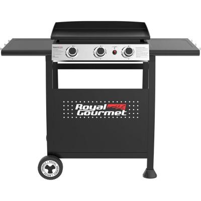 ROYAL GOURMET Plancha Gaz sur Chariot - 3 Br&ucirc;leurs Puissance 7.5kW - Plaque Amovible