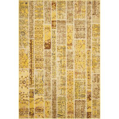 SAFAVIEH Tapis de salon interieur en jaune & multi, 201 x 279 cm
