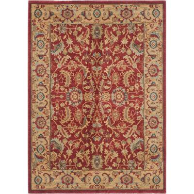 SAFAVIEH  Natalia Tapis Polypropyl&egrave;ne Rouge/Naturel 121 X 170 cm