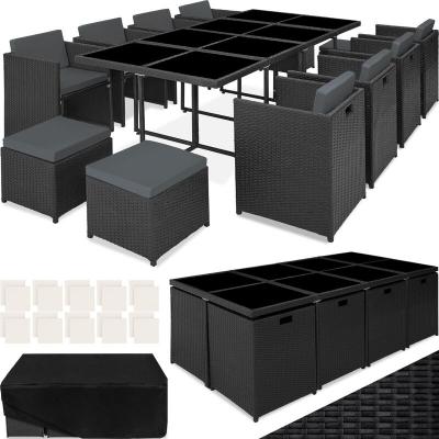 TECTAKE Salon de jardin NOUVELLE ORLEANS 12 places avec 2 sets de housses