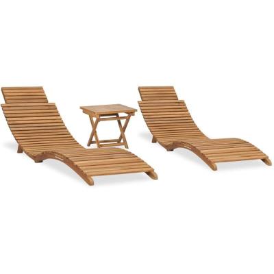 VIDAXL  salon de jardin pliable 3 pcs bois de teck solide 3059960