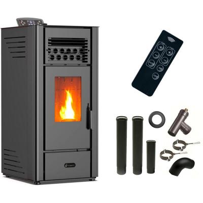 SANNOVER Po&ecirc;le &agrave; granul&eacute;s air Anita 10 kW Noir  + Kit Raccordement Fumisterie