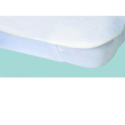 TOISON D OR Protege-matelas Alese imperm&eacute;able Elasretane &eacute;ponge bouclette 100% coton 140x190 cm blanc