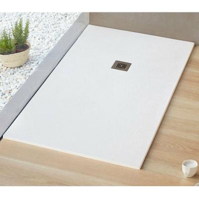 SANYCCES Receveur de douche 80 x 160 cm extra plat LOGIC surface ardois&eacute;e rectangulaire blanc
