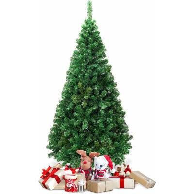 GIANTEX Sapin de No&euml;l, Arbre de No&euml;l Artificiel pour D&eacute;coration de No&euml;l Mat&eacute;riau PVC avec Pied en M&eacute;tal 210cm,950 Branches 
