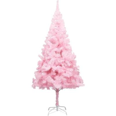 Vidaxl sapin de no&euml;l artificiel avec support rose 210 cm pvc 320999