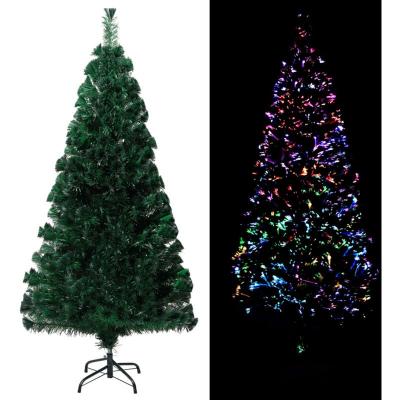 Sapin de no&euml;l artificiel avec support vert 120 cm fibre optique