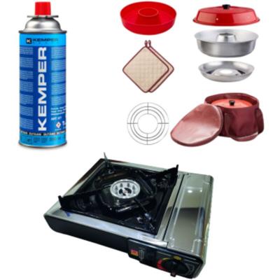  PACK OMNIA Four et accessoires + INCASA R&eacute;chaud &agrave; gaz portable + KEMPER Cartouche de gaz