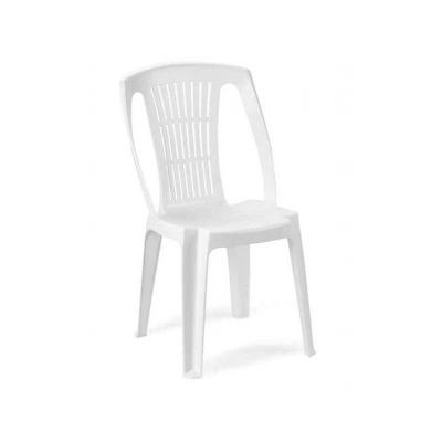 IPAE PROGARDEN Chaise de jardin en r&eacute;sine empilable blanche STE120BI