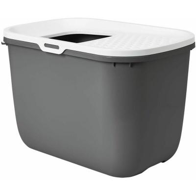 SAVIC Hop In  Maison de toilette pour chat - anthracite / blanc