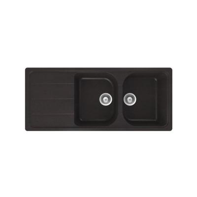 SCHOCK Vier granit noir  formhaus 2 bacs 1 &eacute;gouttoir - noir