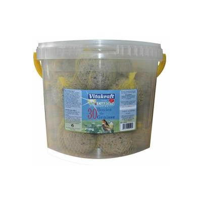 VITAKRAFT  Seau de 30 boules de graisse - Pour oiseaux du ciel