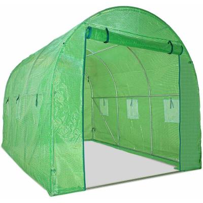 BOUDECH Serre de culture 2x3 m serre de jardin avec structure de tunnel en acier galvanis&eacute; et housse