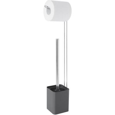GELCO DESIGN Serviteur wc brosse et d&eacute;rouleur viki carbone