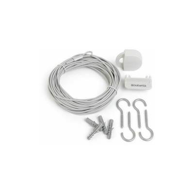 BRABANTIA  105647 Set de Corde &agrave; Linge Plastique Blanc 12 m