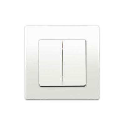 SIEMENS Double va-et-vient Blanc Delta Viva + Plaque Blanc  