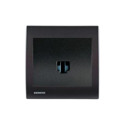 SIEMENS  - Prise Informatique RJ45 Anthracite Delta Iris + Plaque basic Anthracite