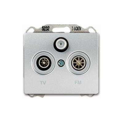 GENERIQUE Siemens - prise tv/fm/sat aluminium delta iris