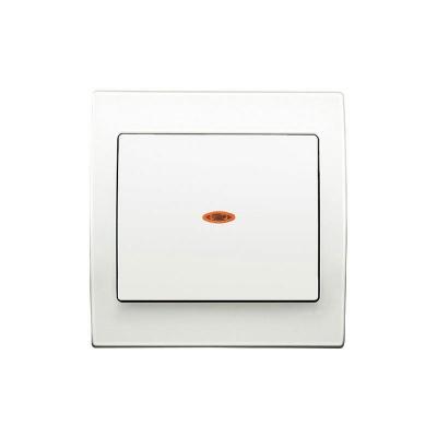 SIEMENS  - Va et Vient Lumineux Blanc Delta Iris + Plaque basic Blanc