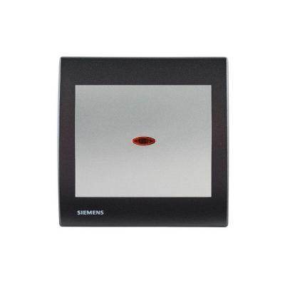 SIEMENS  - Va et Vient Lumineux Silver Delta Iris + Plaque basic Anthracite