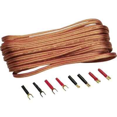 SINUSLIVE  - Jeu de c&acirc;bles pour haut-parleurs HiFi auto 2 x 1.5 mm&sup2; 10.00 m avec fiche m&acirc;le Y48161