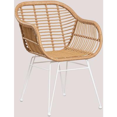 SKLUM Chaise de jardin en rotin synth&eacute;tique Zole  Blanc - Blanc