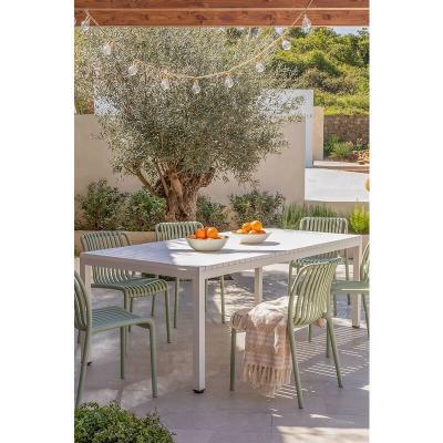 SKLUM Table de Jardin Rectangulaire en Aluminium (210x100 cm) Marti Blanc