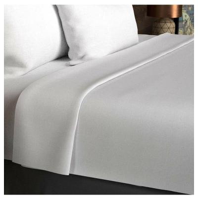 SOLEIL D OCRE Drap plat en coton 57 fils UNI, par Soleil d'ocre blanc 240 x 300 cm