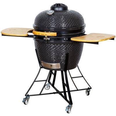SOMAGIC Barbecue charbon de bois kamado en c&eacute;ramique D61 cm KAMAGIC24 - Noir