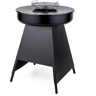 SOMAGIC Brasero de cuisson 2-en-1  &ndash; Chauffage et barbecue charbon &Oslash;625 &times; H885 cm acier noir