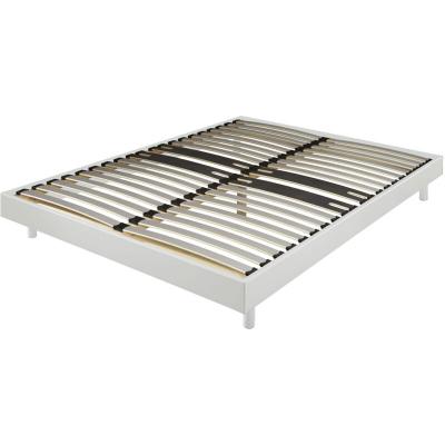 EBAC  Literie Sommier + Jeu de Pieds 160x200 Decokit 2x18 Lattes Blanc