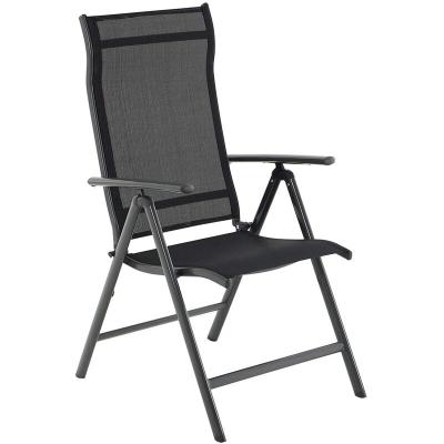 SONGMICS Chaise de jardin pliable, Noir
