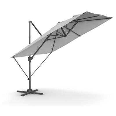 SONGMICS Parasol de jardin d&eacute;port&eacute; 270 x 270 cm inclinaison gris tourterelle