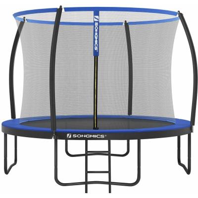 SONGMICS Trampoline avec filet de s&eacute;curit&eacute; bleu et noir 