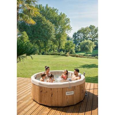 HESPERIDE Spa semi rigide 5 &agrave; 7 places argile et effet bois - Hesp&eacute;ride