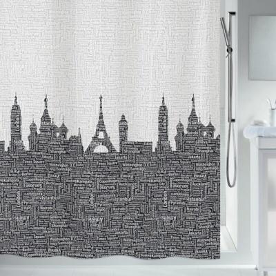 SPIRELLA  - Rideau de douche Polyester urban 180x200cm Noir - Noir