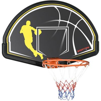 SPORTNOW Panier de basket-ball mural  Avec ressort Visserie incluse Acier PE jaune noir
