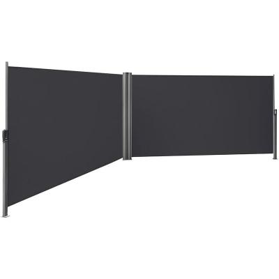 SONGMICS Brise-vue lat&eacute;ral double 6 x 1,8 m gris fum&eacute;e 