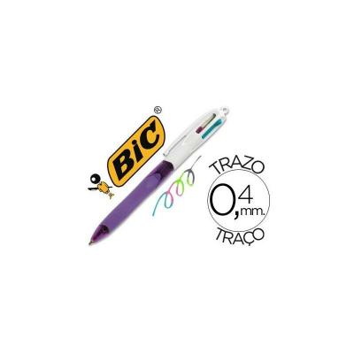 Bic - 1 Stylo Bille R&eacute;tractable Grip 4 Couleurs Fun [Fournitures De Bureau]