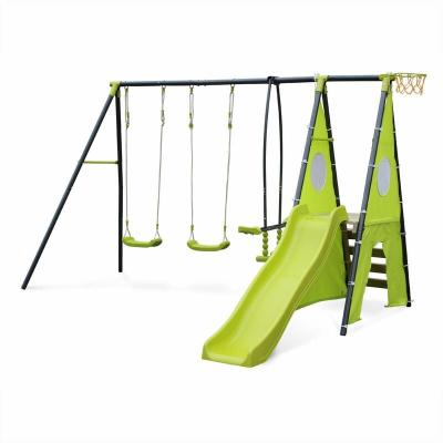 SWEEEK Balan&ccedil;oire 5 Agr&egrave;s - Libeccio - Portique Avec 2 Balan&ccedil;oires. 1 Face &Agrave; Face. 1 Toboggan. 1 Panier De