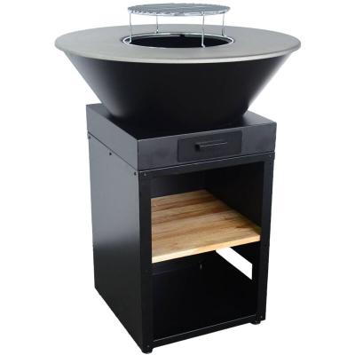 SWEEEK Brasero barbecue D81,5cm avec grille et espace de rangement