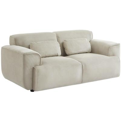 SWEEEK Canap&eacute;. Wallas. 2 places. tissu velours c&ocirc;tel&eacute; L 180 x P 98 x H 73cm