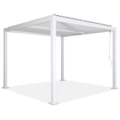 SWEEEK Pergola bioclimatique blanche. Aluminium et acier. 3x3m. Lames orientables 