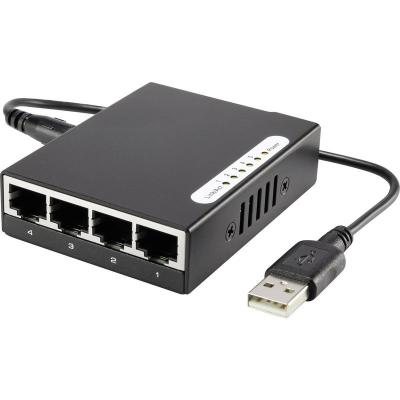RENKFORCE Switch r&eacute;seau  RF-4451433 5 Ports 100 MBit/s Alimentation USB