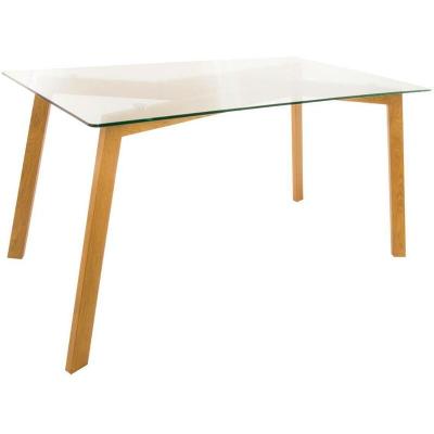 ATMOSPHERA Table Taho - 150 x 80 x 74 cm - Verre - Transparent 80 cm